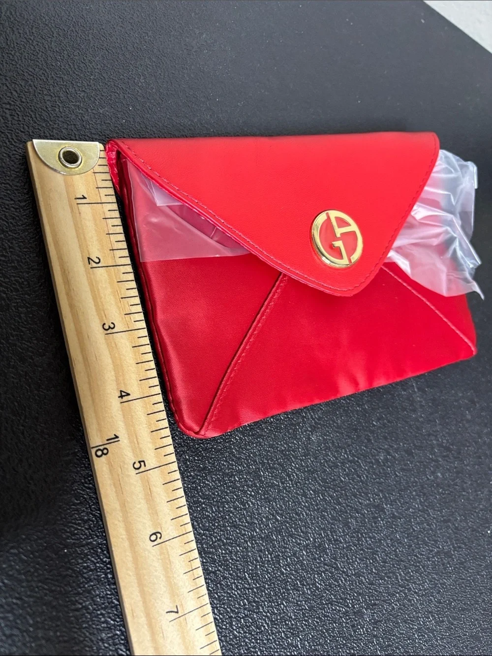 Giorgio Armani Red Beauty Cosmetic Bag With Dustbag New